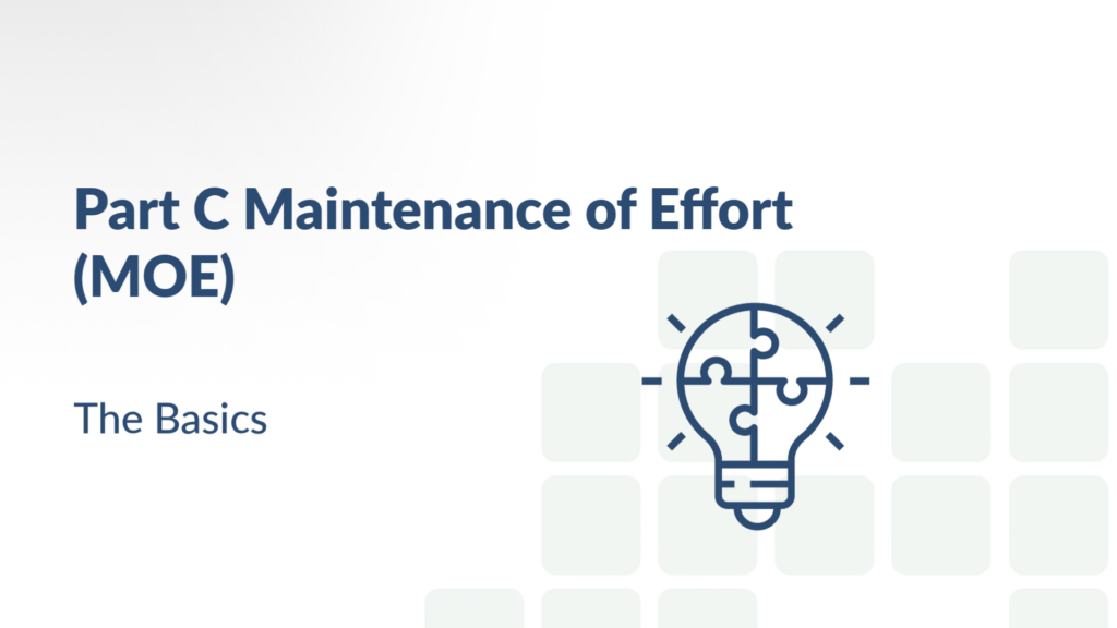 Preview image of the IDEA Part C Maintenance of Effort: The Basics video.